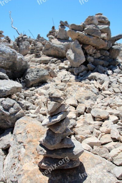 Stones Cairn Stone Wall Sculpture Stone Sculpture