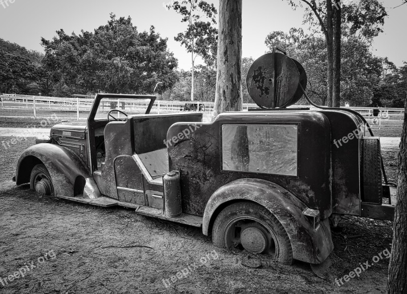 Fire Engine Automobile Truck Retro Antique