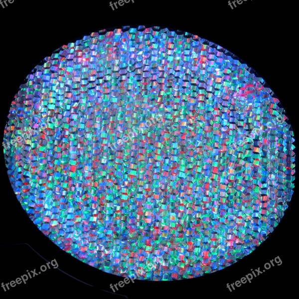 Floodlight Round Colorful Granular Prism