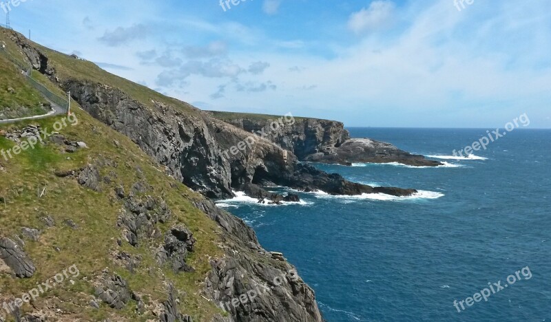 Cliff Cliffs Surf Coast Rock