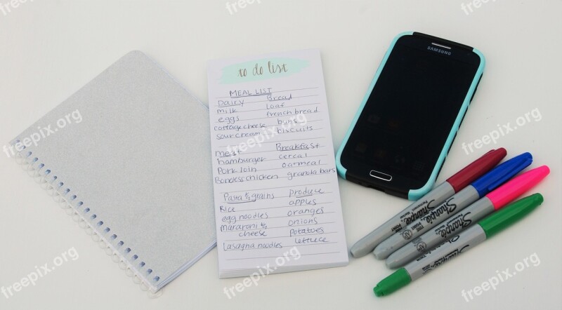 List Plan Phone To Do List Shopping List