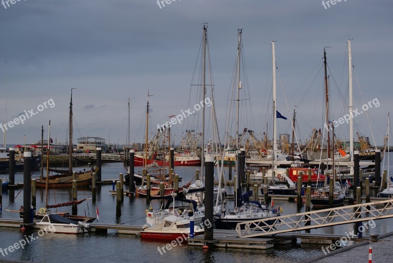 Port Wadden Sea Boats Netherlands Masts