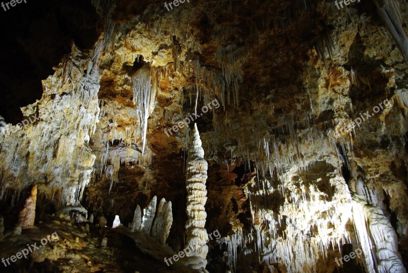 Cave Stalactite Stalagmite Underground Free Photos