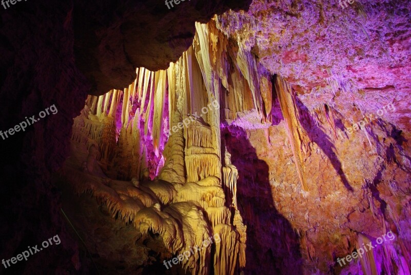 Cave Stalactite Stalagmite Underground Free Photos