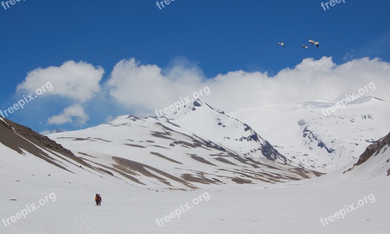 Mountain Glacier Ice Mountaineering Trekking