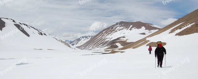 Mountain Glacier Ice Mountaineering Trekking