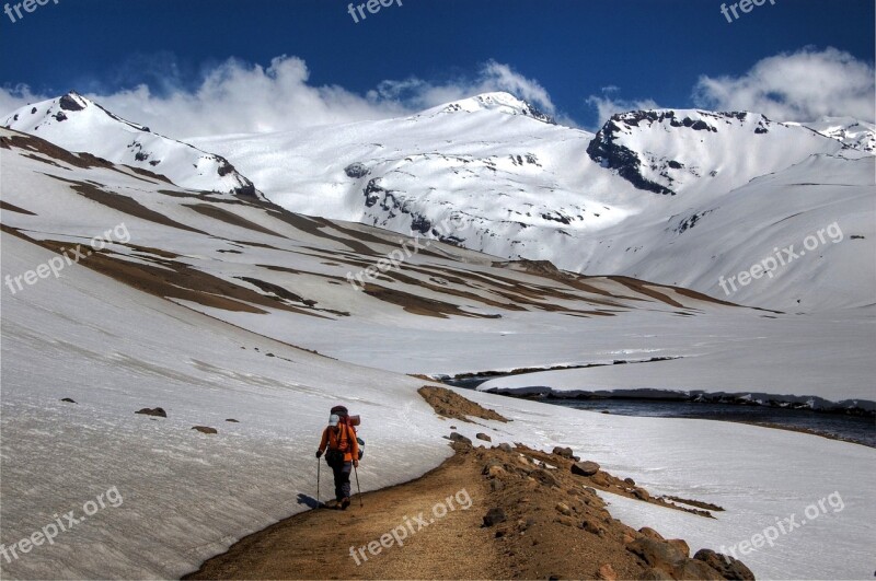 Mountain Glacier Ice Mountaineering Trekking