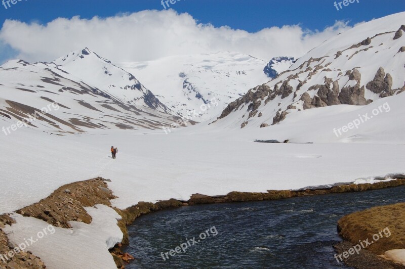 Mountain Glacier Ice Mountaineering Trekking