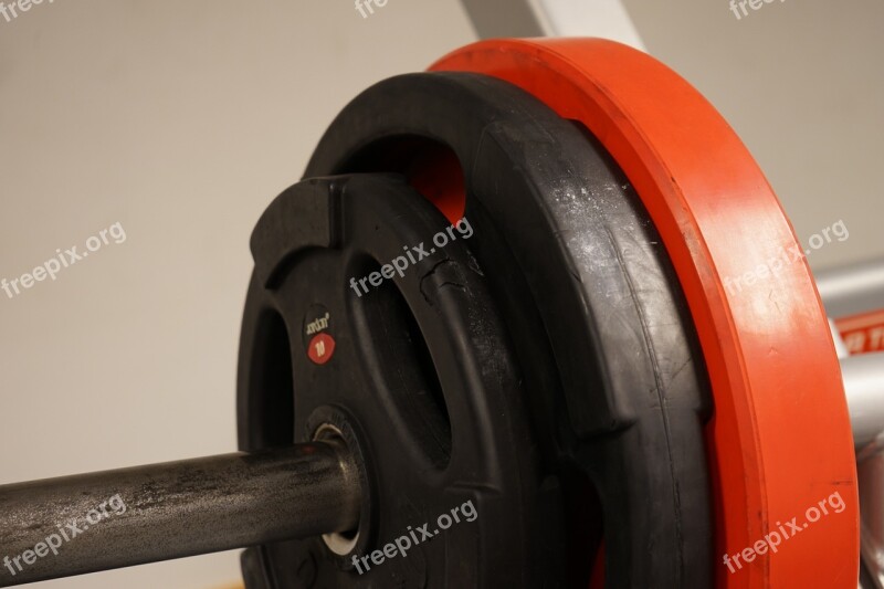 Weights Red Dumbbells Training Black