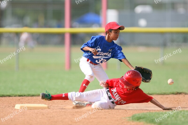 Baseball Baseball Player Player Second Base Play At Second