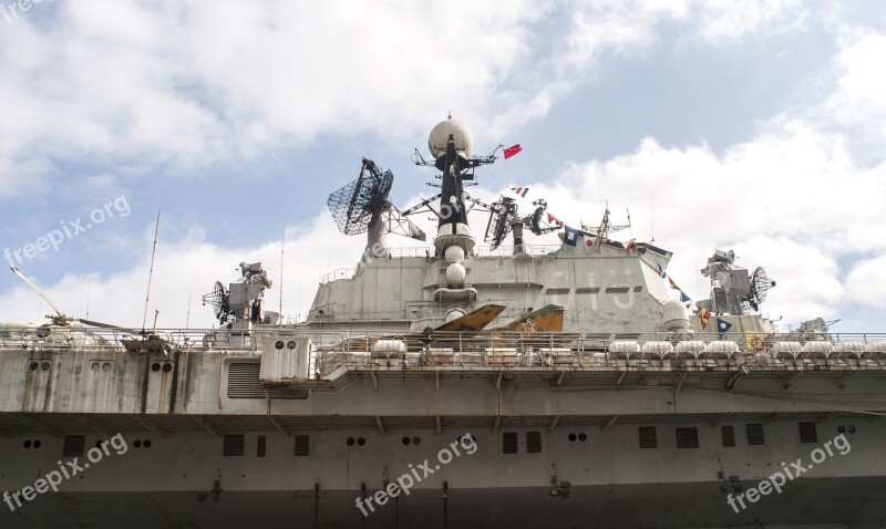 Aircraft Carrier The Former Soviet Union Aircraft Carrier Shenzhen Minsk Blue Sky