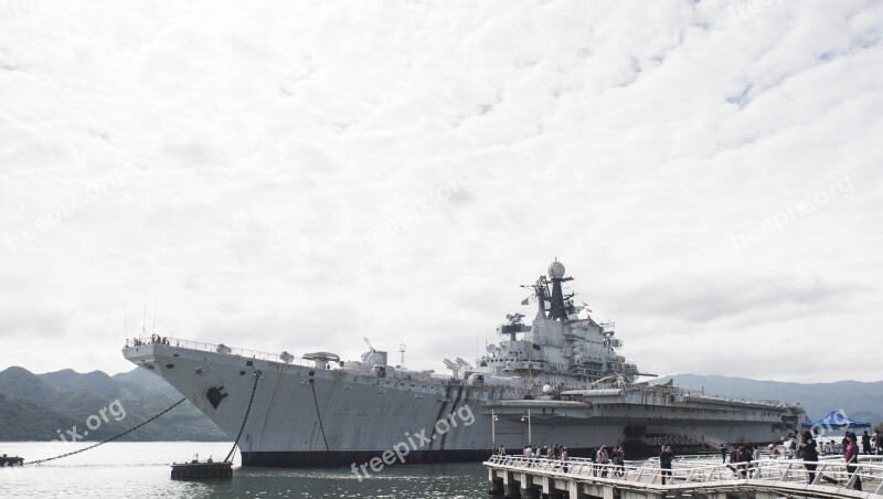 Aircraft Carrier The Former Soviet Union Aircraft Carrier Shenzhen Minsk Blue Sky