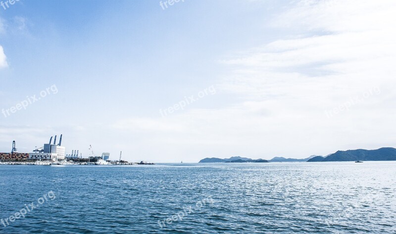 Shenzhen The Sea Port Blue Sky White Cloud