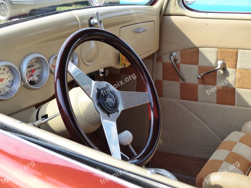 Car Steering Wheel Dashboard Dress Exhibition