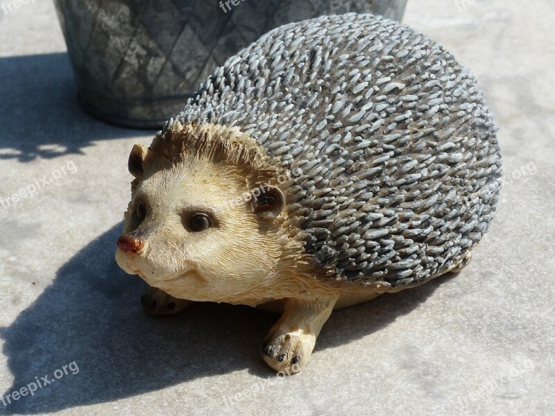 Garden Figure Hedgehog Table Summer Garden