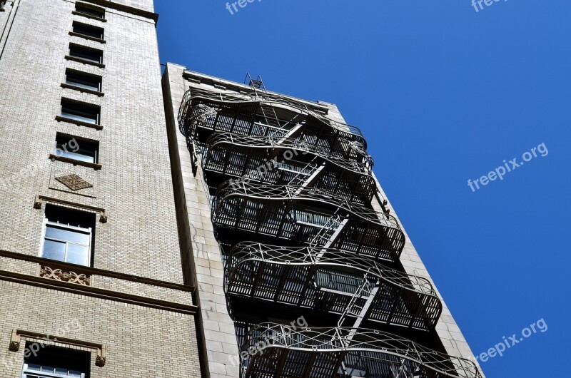 Stairs Fire Escape House Usa Escape Route