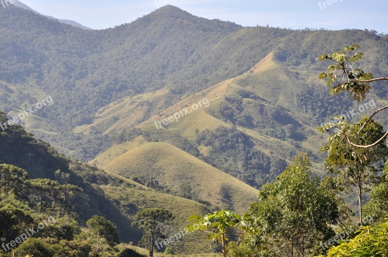 Mountains Nature Green Serra Landscape