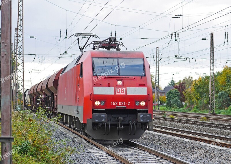 Freight Train Deutsche Bahn Exit Marshalling Yard Hamm