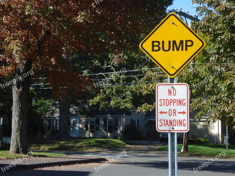 Road Sign Street Bump Key West Florida