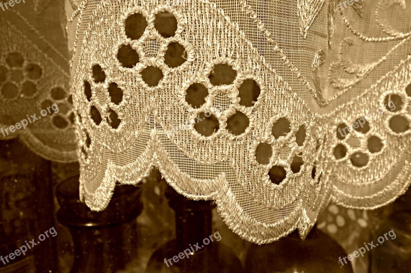 Curtain Lace Window Decoration Vintage