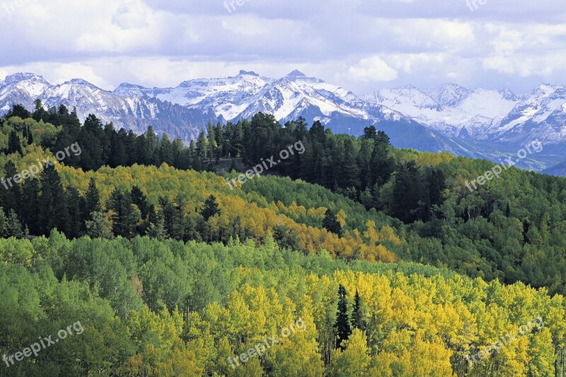 Mountain Fall Leaves Nature Autumn