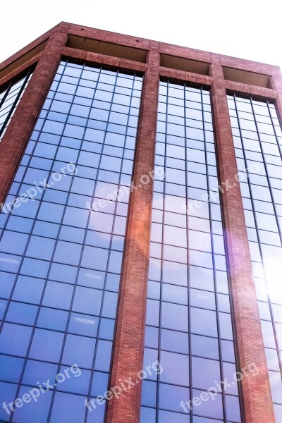 Tall Building Glass Reflection Windows Financial