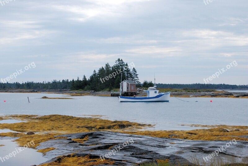 Nova Scotia Boat Fishing Hut Water