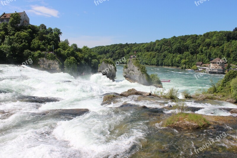 Water Waterfall Schaffhausen Nature Waterfalls