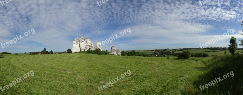 Jerzmanowice Poland Rocks Limestone Nature