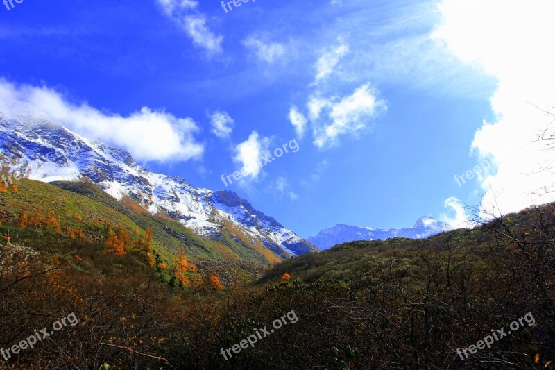 The Yellow Dragon Jiuzhaigou Road Travel Free Photos