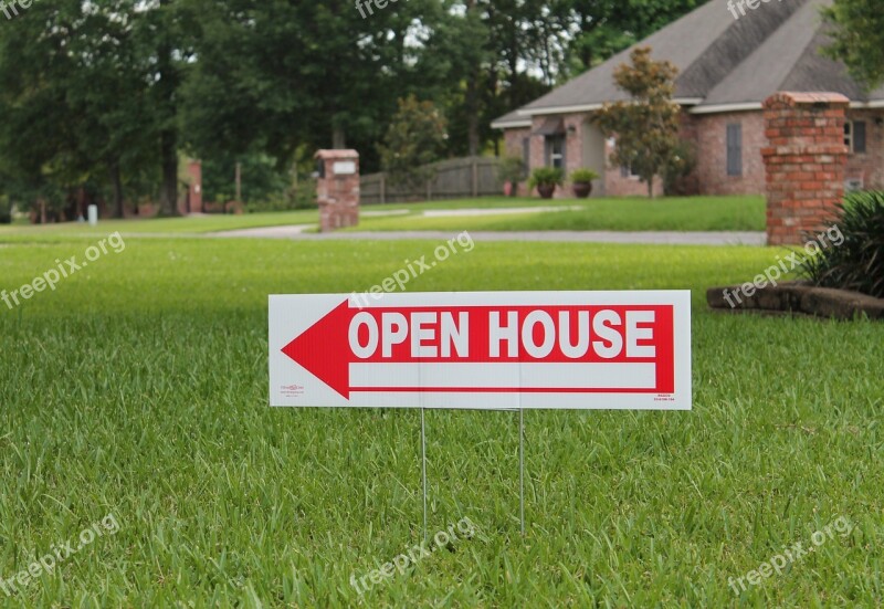 Real Estate Open House Home Property Sign