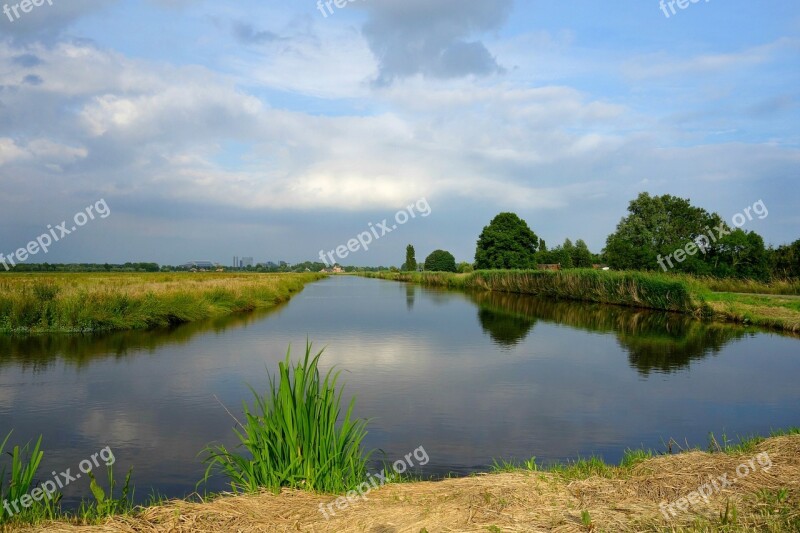 Landscape Dutch Landscape Rural Polder Meadows