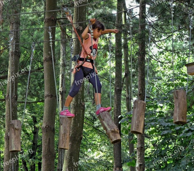 Play Climbing Child Girl Balance