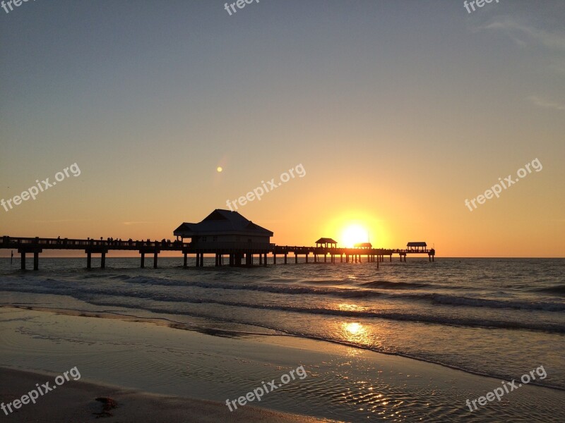 Sunset Bay Gulf Sea Landscape