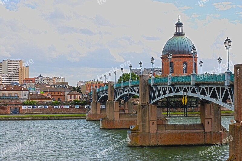 France Bridge River Toulouse Sky