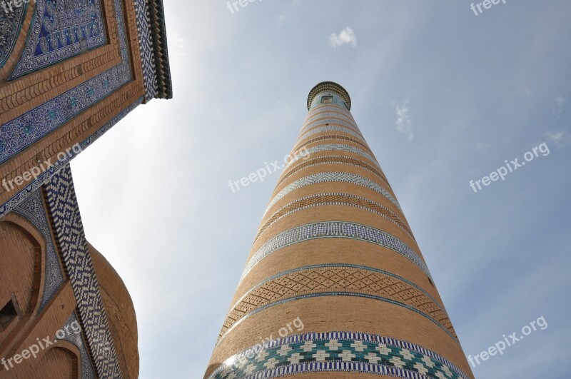 Uzbekistan Khiva Minaret Free Photos