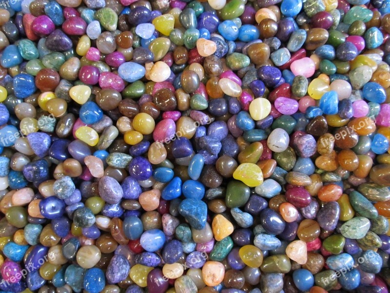 Pebbles Colorful Polished Stones Rocks