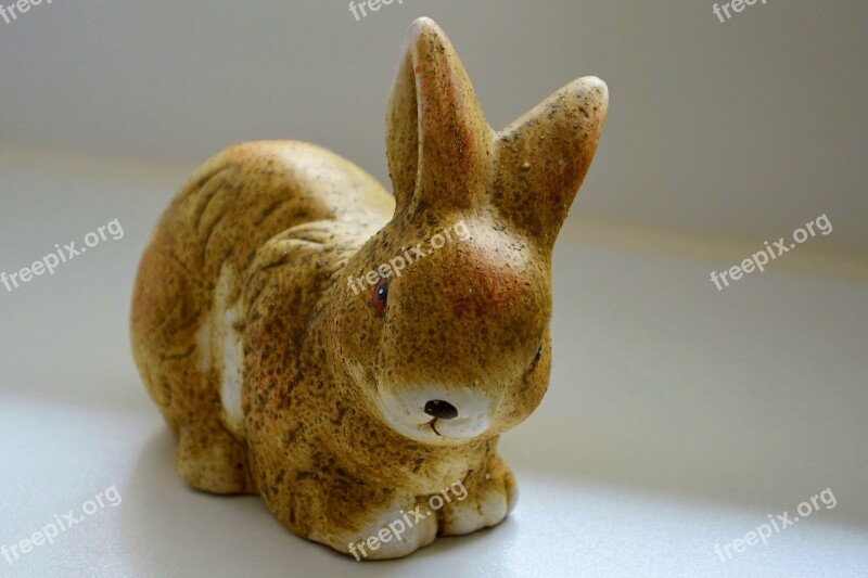 Figure Porcelain Figurine Hare Decoration Funny