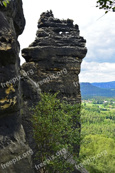 Saxon Switzerland Rock Elbe Sandstone Mountains Free Photos