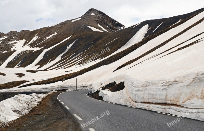 High Alps Pass Road Snow Reste June 2800m