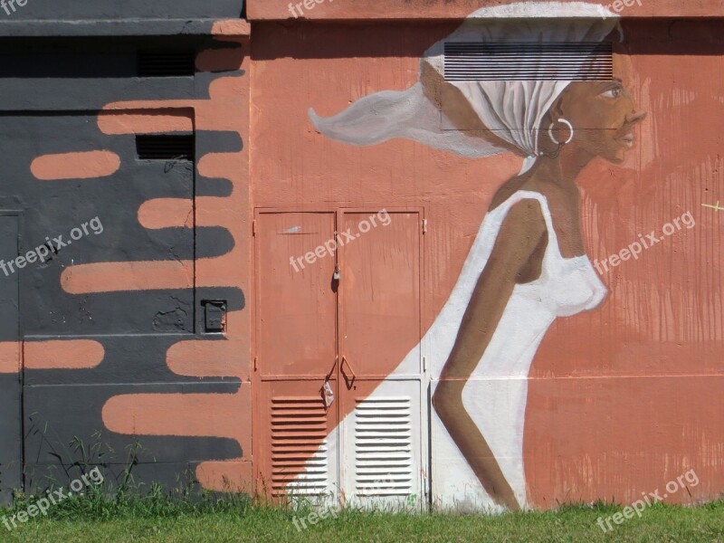 Lisbon Alcantara Graffiti Wall Woman White Dress