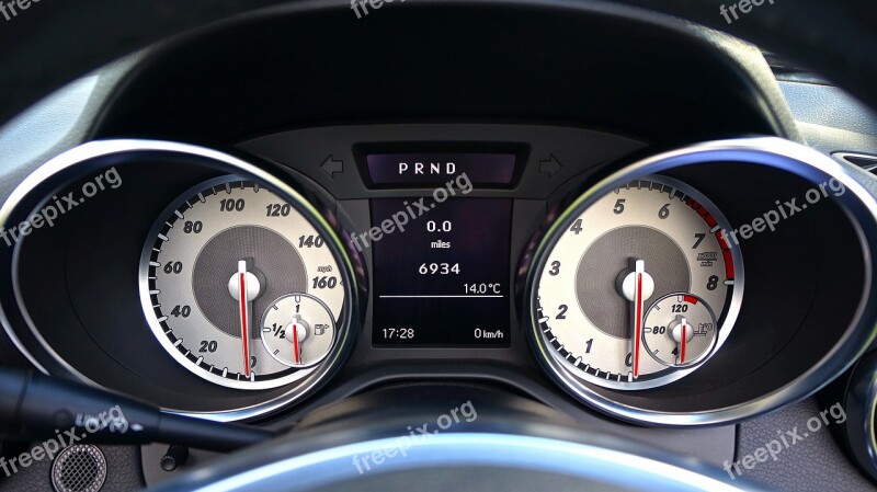 Mercedes-benz Car Speedometer Transport Auto