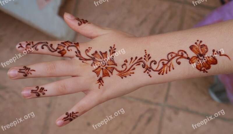 Henna Hand Girl Mehendi Art