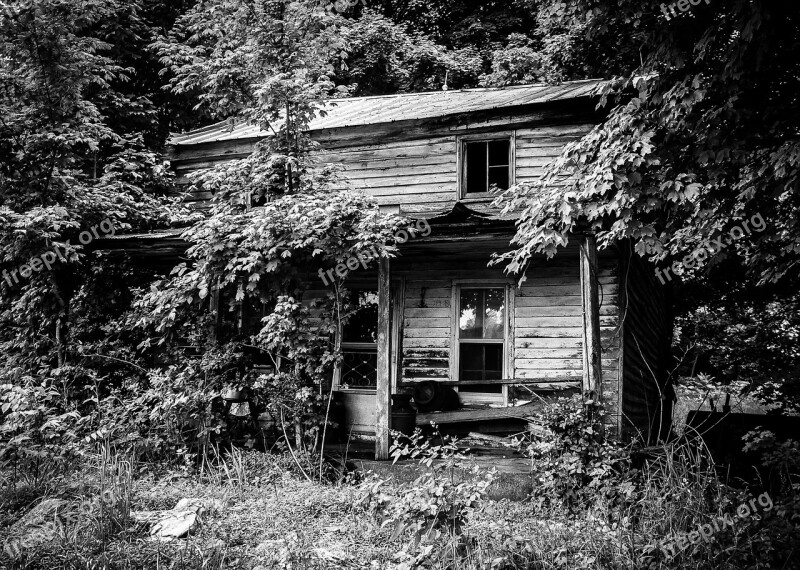 Monochrome Black And White Landscape Rural Country