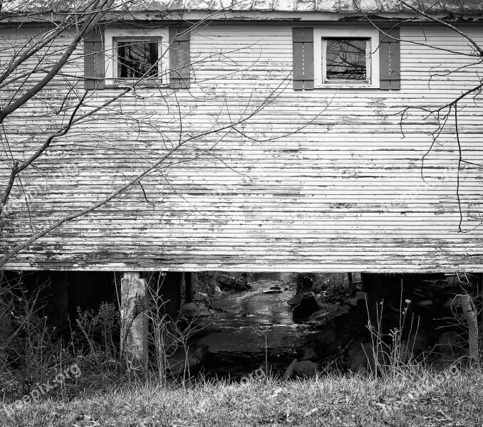 Monochrome Black And White Landscape Rural Country