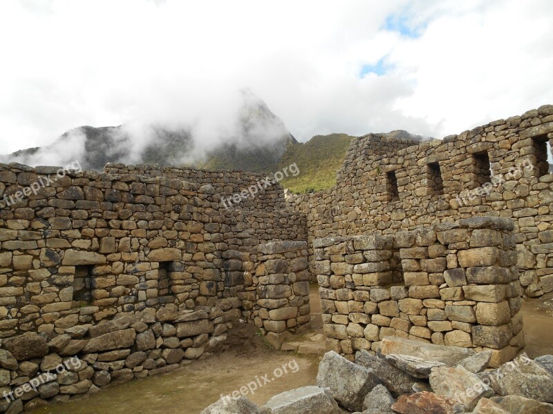 Machu Picchu Peru Cuzco Ruins Free Photos