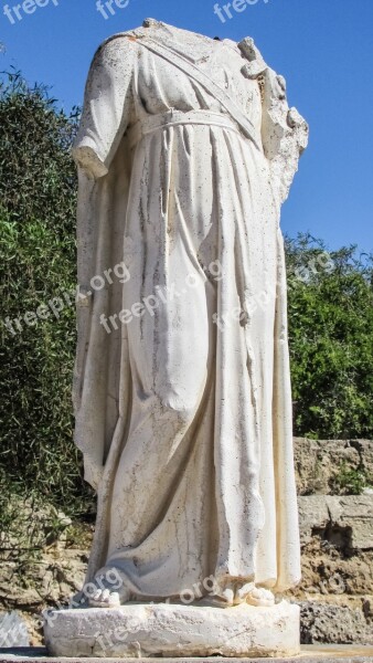 Cyprus Salamis Statue Woman Archaeology