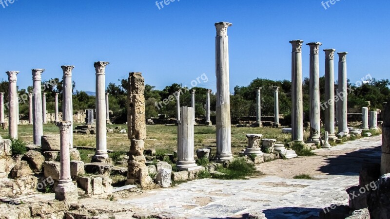 Cyprus Salamis Pillar Corinthian Column