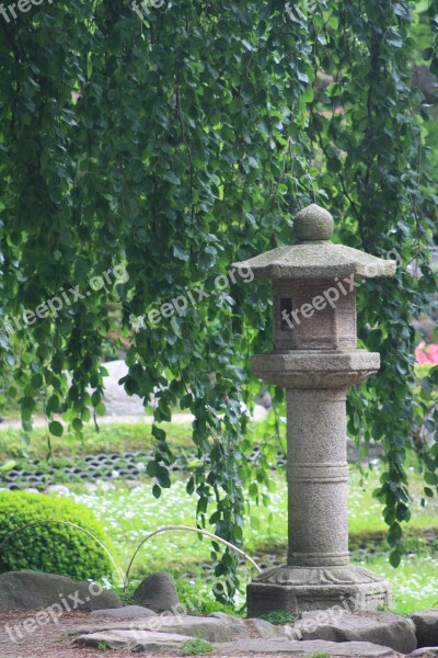 Lantern Pierre Zen Garden Japan