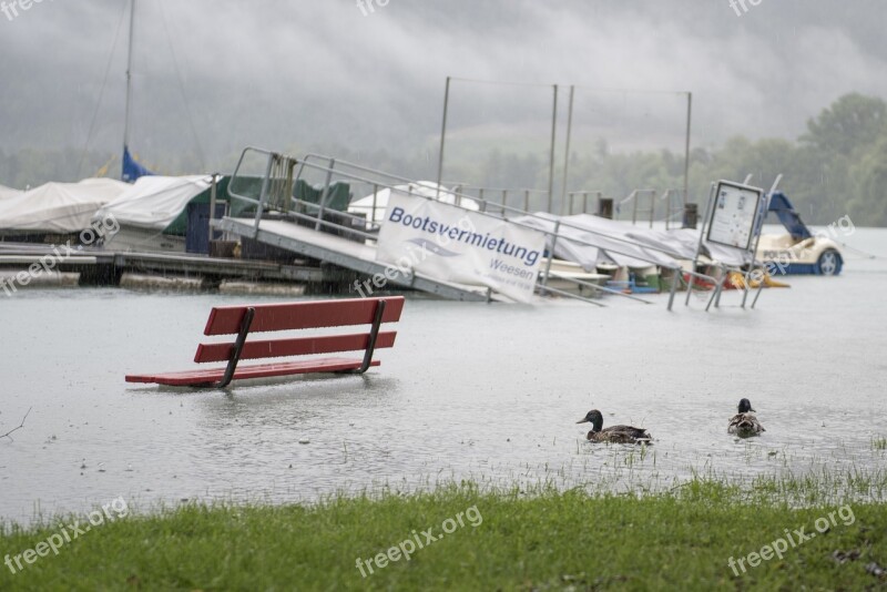 Rain Lake High Water Weather Water